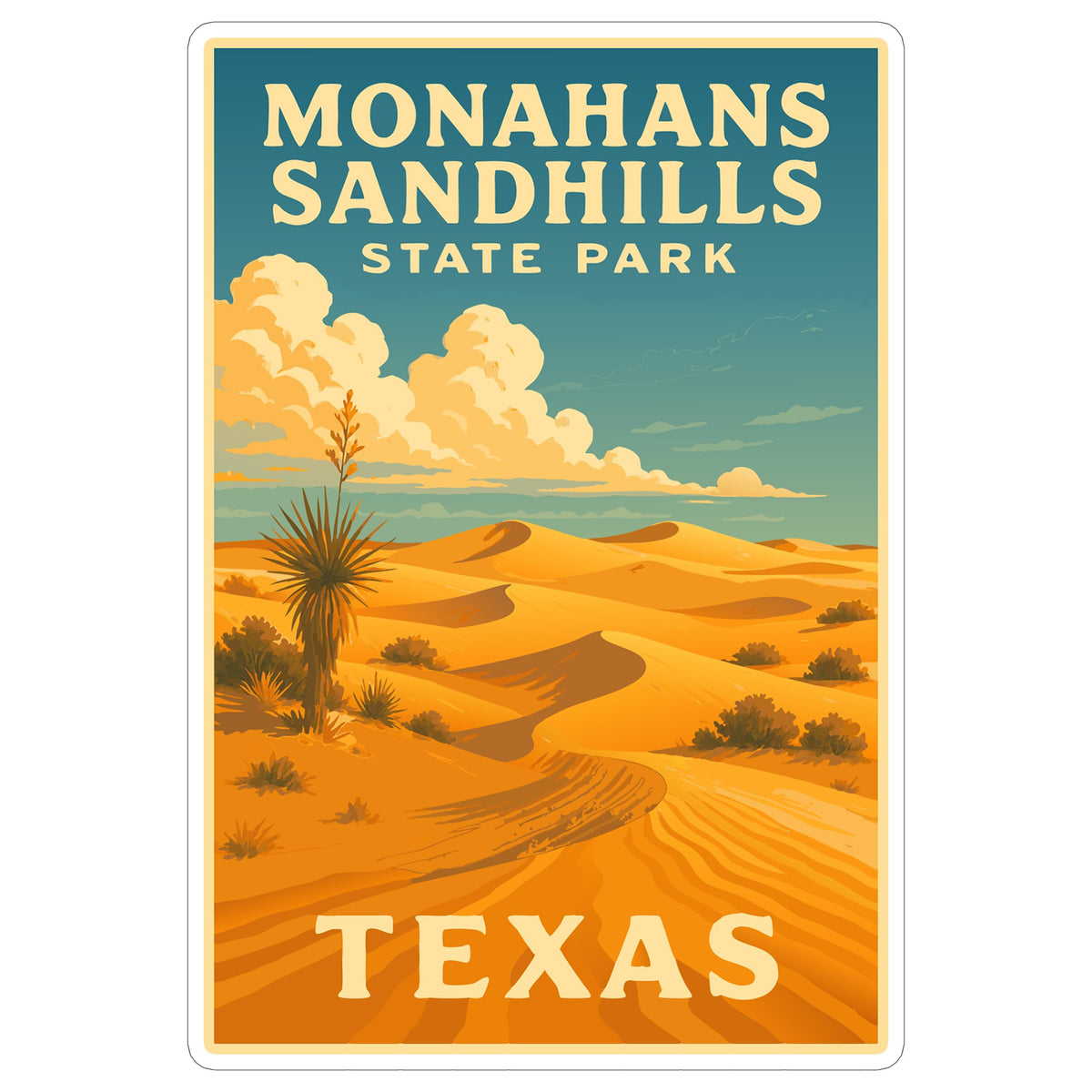 Monahans Sandhills State Park Texas Sticker 4 Inch — Waterproof Vinyl Decal Scenic Landmark