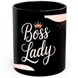 Boss Lady Mug 11oz — Black Ceramic Women in Leadership Coffee Mug 1