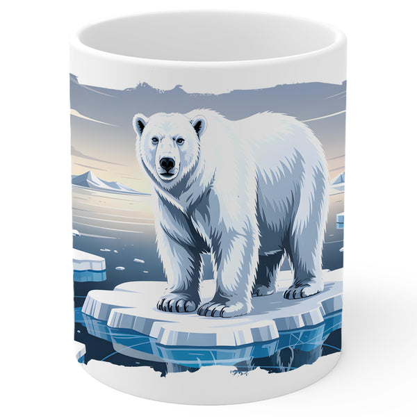 Polar Bear Coffee Mug 11oz — Ceramic Arctic Wildlife Gift Mug