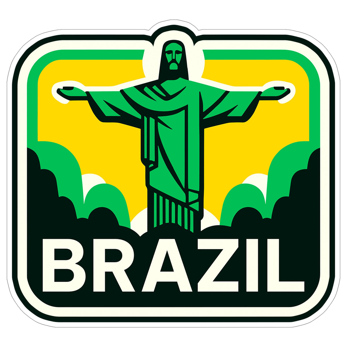 Brazil Sticker 4 Inch — Waterproof Vinyl Decal Travel Souvenir