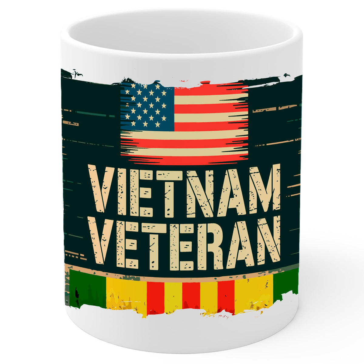 Vietnam Veteran Coffee Mug 11oz — White Ceramic Military Service Mug