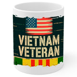 Vietnam Veteran Coffee Mug 11oz — White Ceramic Military Service Mug 1