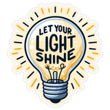 Let Your Light Shine Sticker 4 Inch — Waterproof Vinyl Decal Christian Matthew Faith Inspire 8
