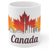 Canada Maple Leaf Canada Coffee Mug 11oz — White Ceramic True North Mug 1