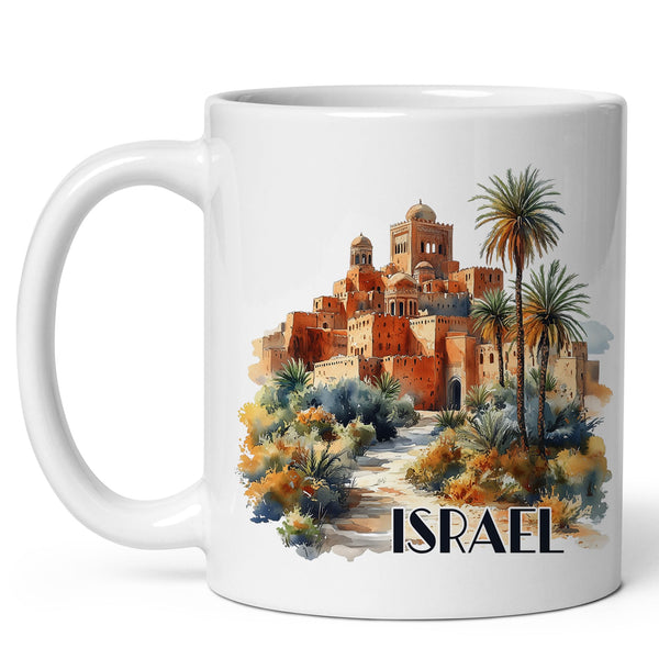 Israel Coffee Mug 11oz — White Ceramic Historic Holy Land Mug