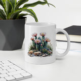 Cute Cactus Coffee Mug 11oz — White Ceramic Plant Lover Gift Mug 4