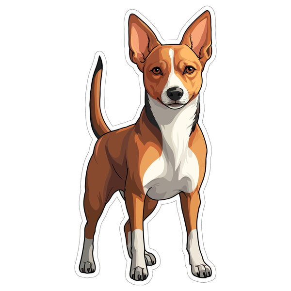 Basenji Sticker 4 Inch — Waterproof Vinyl Decal Barkless African Hunting Dog