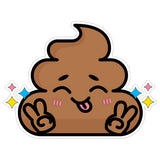 Poop Emoji Sticker 4 Inch — Waterproof Vinyl Decal Funny Smiley Bathroom Humor 1