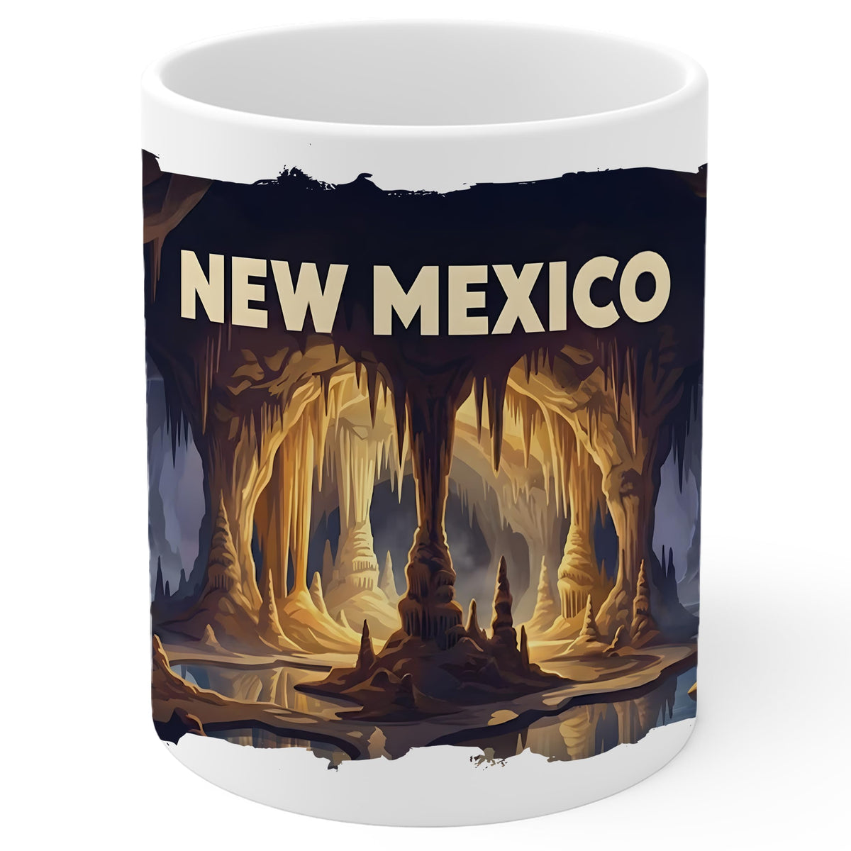 New Mexico Coffee Mug 11oz — White Ceramic Land of Enchantment NM Mug