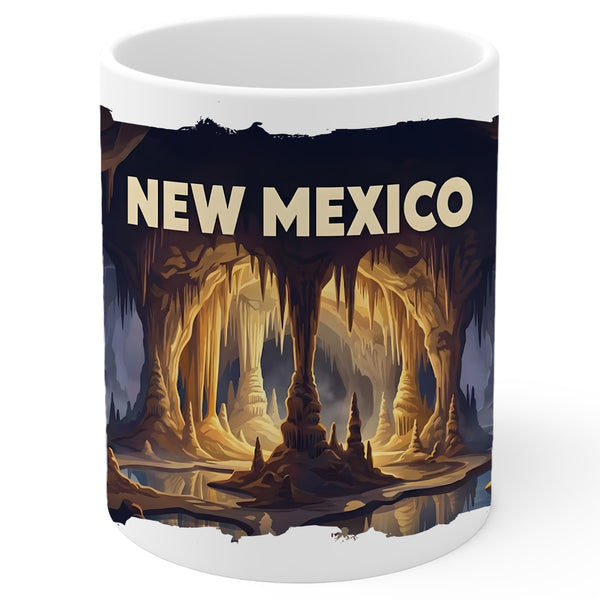 New Mexico Coffee Mug 11oz — White Ceramic Land of Enchantment NM Mug