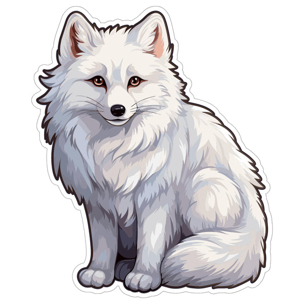Arctic Fox Sticker 4 Inch — Waterproof Vinyl Decal Snow White Polar
