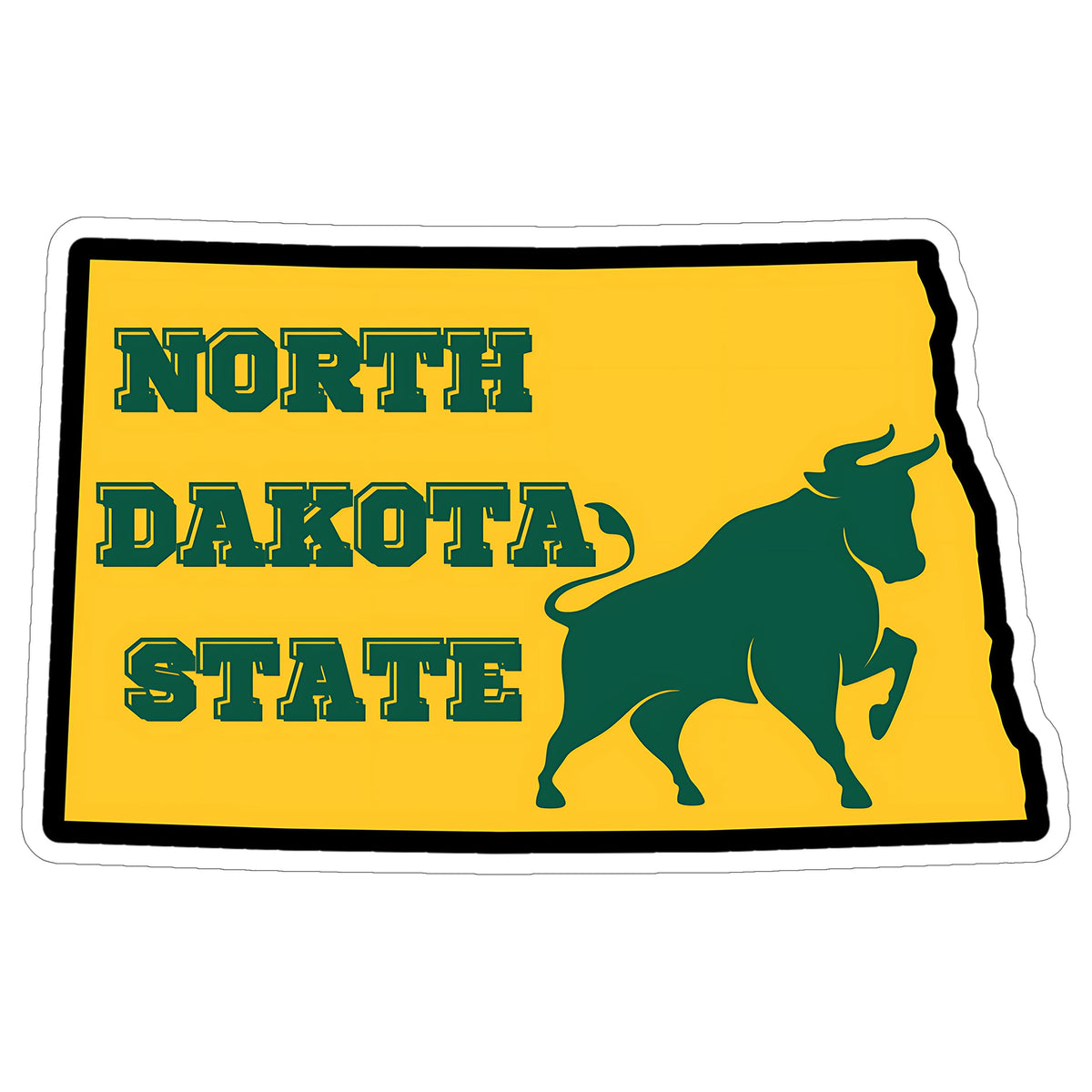 North Dakota State Sticker 4 Inch — Waterproof Vinyl Decal State Pride