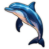 Dolphin Sticker 4 Inch — Waterproof Vinyl Decal Marine Mammal Pod Bottlenose 1