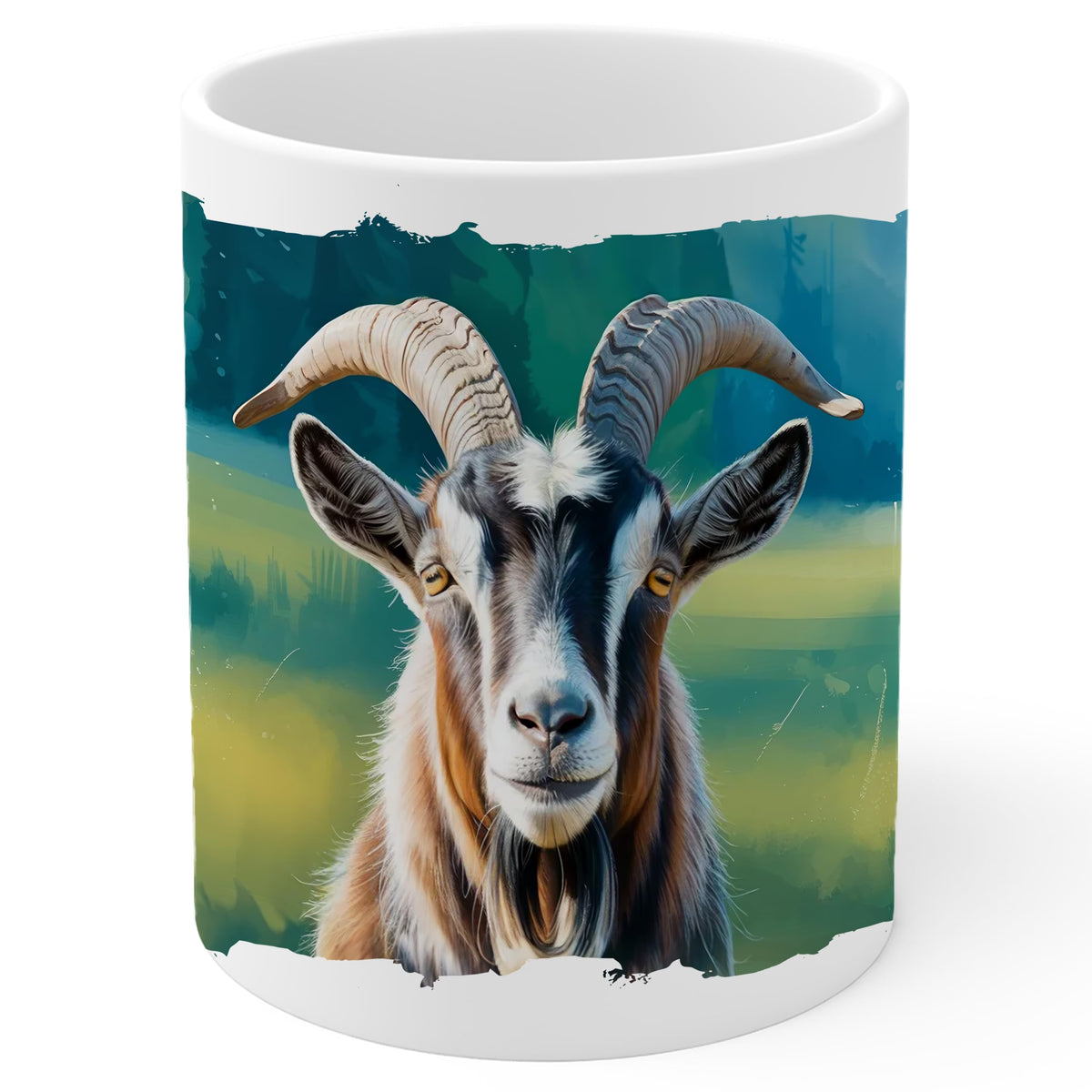 Goat Mug 11oz — White Ceramic Cute Farm Kid Goat Coffee Mug