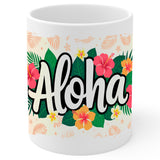 Aloha Hawaii Coffee Mug 11oz — White Ceramic Hawaiian Island Vibes Mug 1