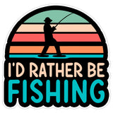 I'd Rather Be Fishing Sticker 4 Inch — Waterproof Vinyl Decal Angler Fisherman Gag 1