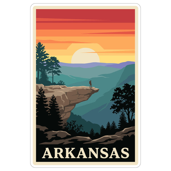 Arkansas State Sticker 4 Inch - Waterproof Vinyl Decal for Laptop Water Bottle Car Tumbler - Durable Aesthetic Long-Lasting Stickers for Adults ID44990