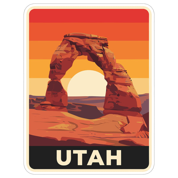 Utah State Sticker 4 Inch - Waterproof Vinyl Decal for Laptop Water Bottle Car Tumbler - Durable Aesthetic Long-Lasting Stickers for Adults ID44990