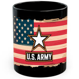 US Army Mug 11oz — Black Ceramic Military Soldier Pride Coffee Mug 1