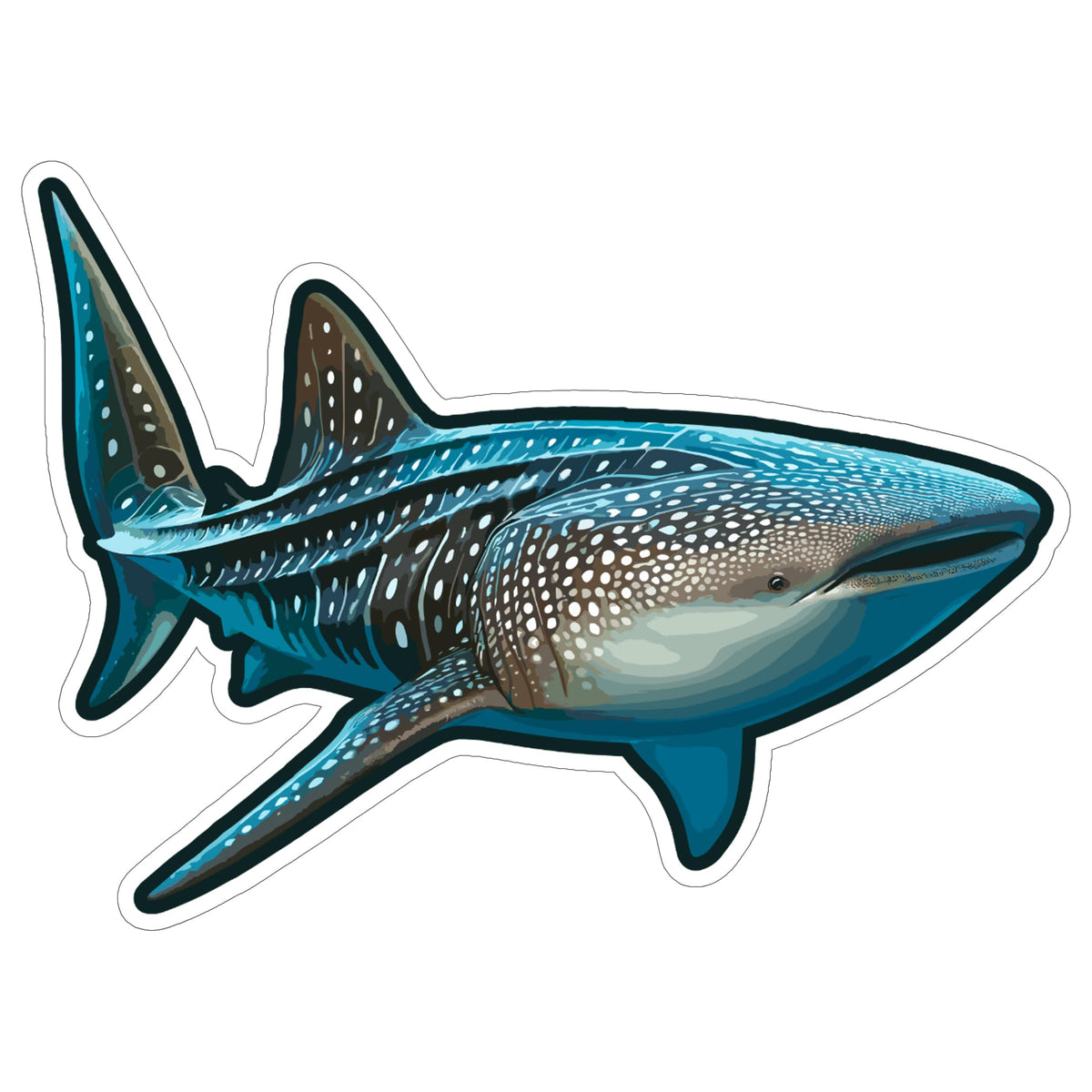 Whale Shark Sticker 4 Inch — Waterproof Vinyl Decal Rhincodon Largest Fish