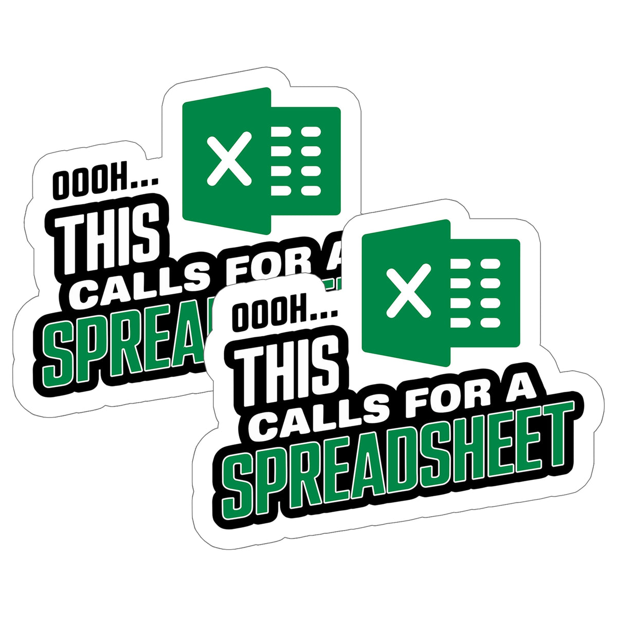 Oh This Calls for a Spreadsheet Sticker 2-Pack — 4