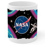 Space Astronaut Coffee Mug 11oz — White Ceramic Rocket Mug for Space Lovers 1