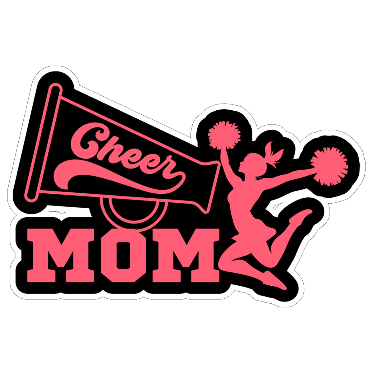 Cheer Mom Sticker 4 Inch — Waterproof Vinyl Decal Cheerleading Sports Proud