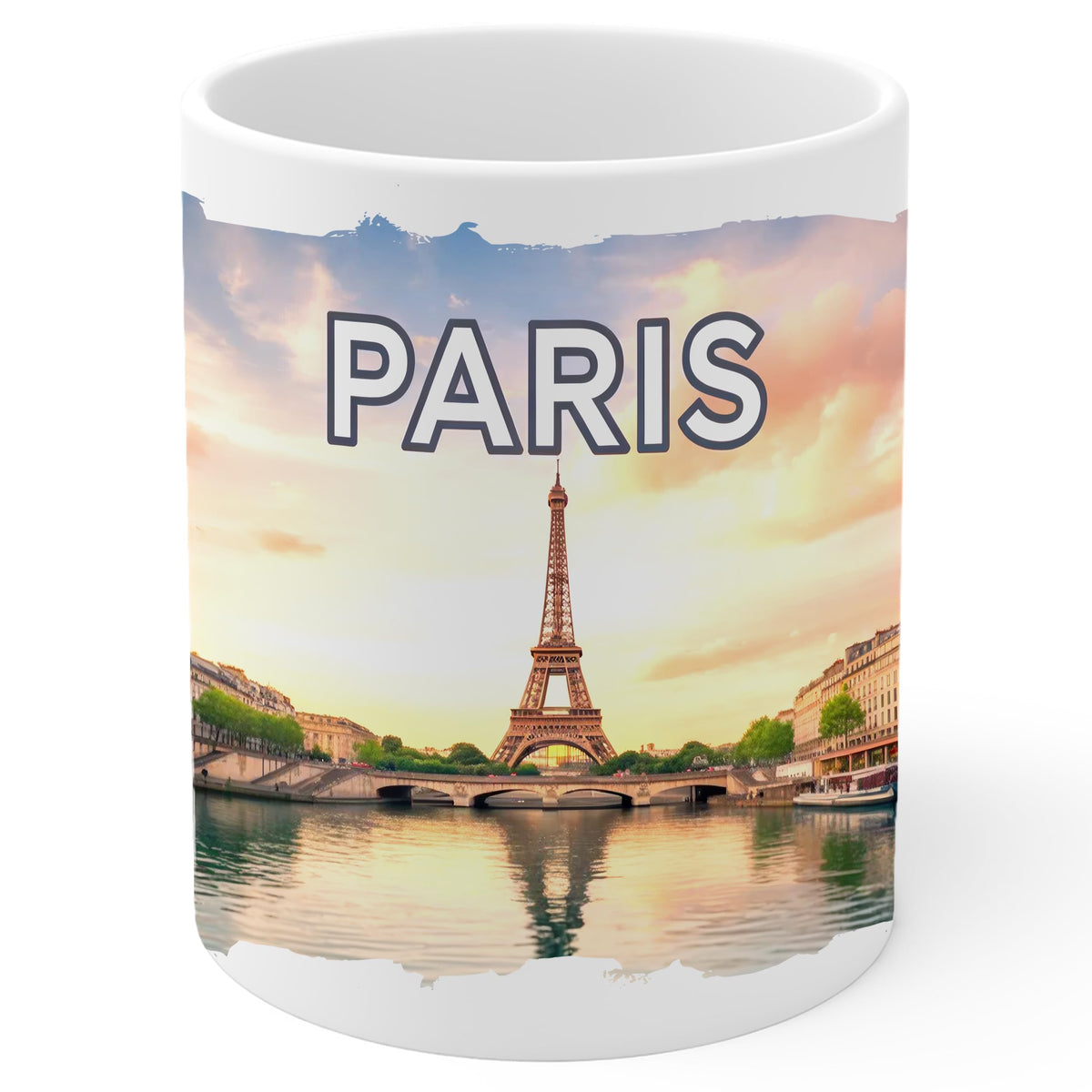Paris France Coffee Mug 11oz — White Ceramic City of Light Mug