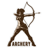 Archery Sport Sticker 4 Inch — Waterproof Vinyl Decal Archer Bow Arrow Bullseye 8