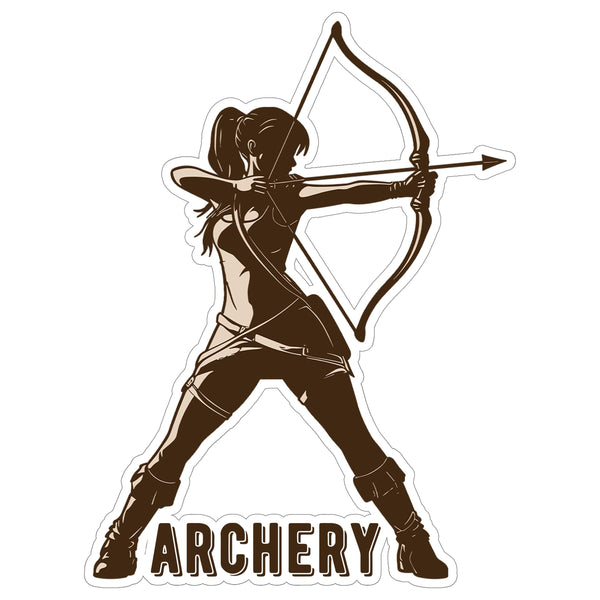 Archery Sport Sticker 4 Inch — Waterproof Vinyl Decal Archer Bow Arrow Bullseye