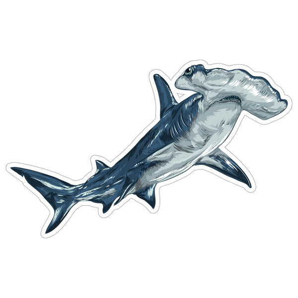 Hammerhead Shark Sticker 4 Inch — Waterproof Vinyl Decal Sphyrnidae Ocean Marine