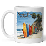 Santa Cruz California Mug 11oz — White Ceramic Surf City Coffee Mug 1
