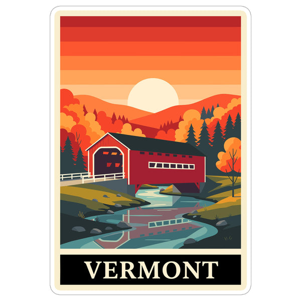 Vermont State Sticker 4 Inch - Waterproof Vinyl Decal for Laptop Water Bottle Car Tumbler - Durable Aesthetic Long-Lasting Stickers for Adults ID44990