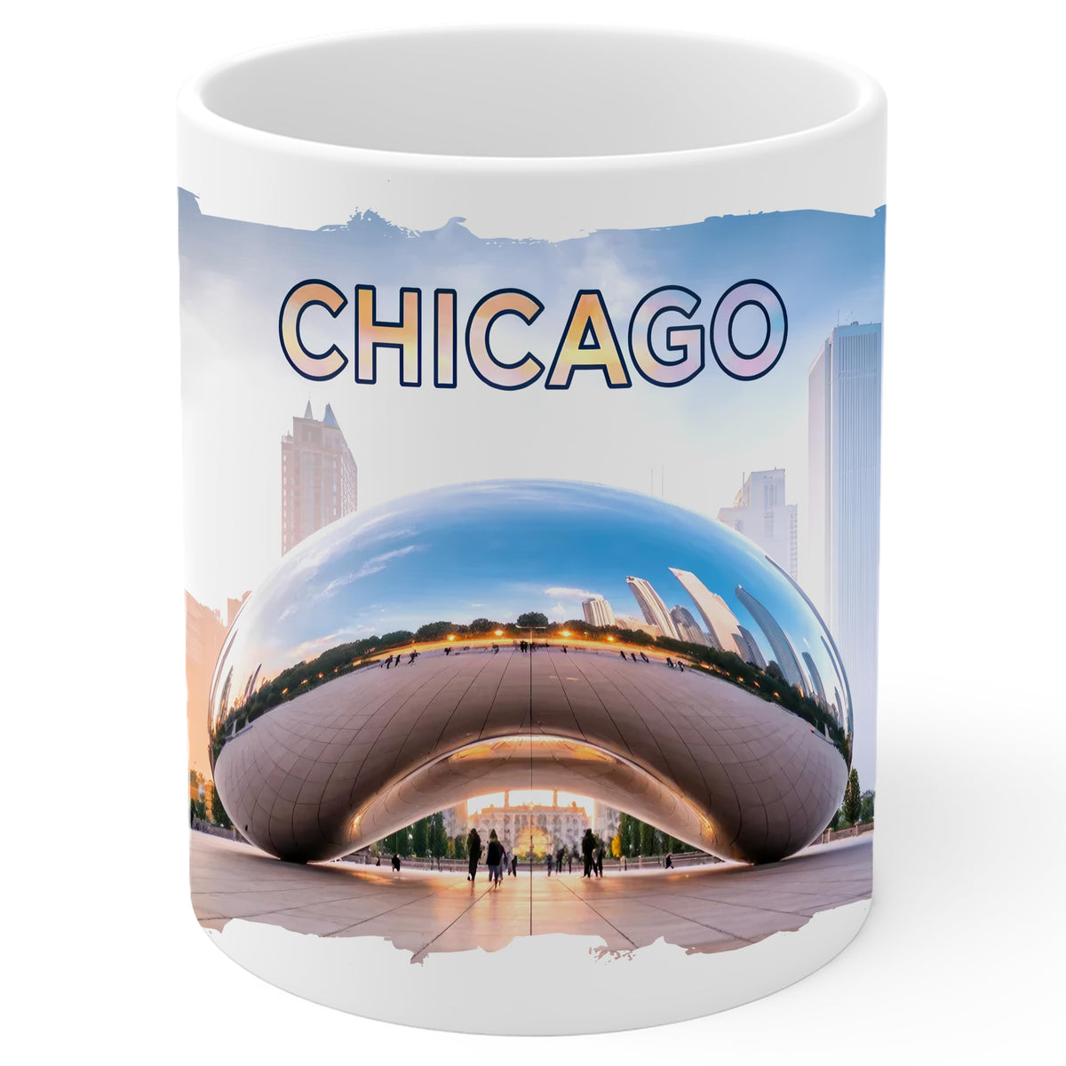 Chicago Illinois Coffee Mug 11oz — White Ceramic Windy City Mug
