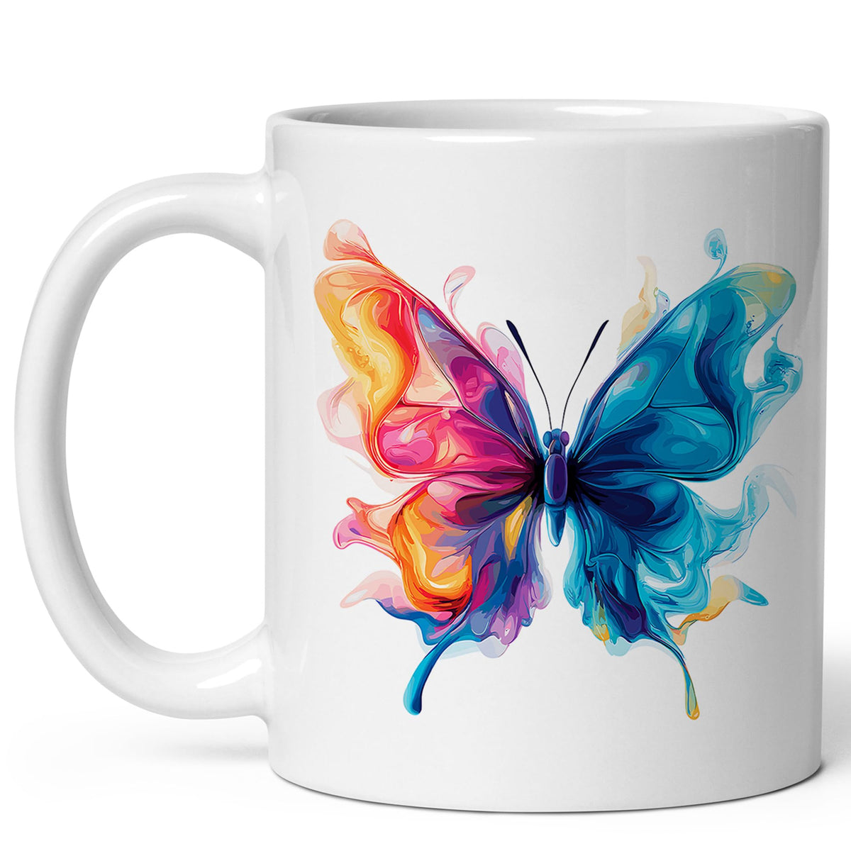 Butterfly Coffee Mug 11oz — Ceramic Monarch Swallowtail Gift Mug