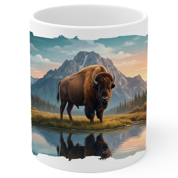 Bison Coffee Mug 11oz — Ceramic Tatanka Plains Wildlife Mug