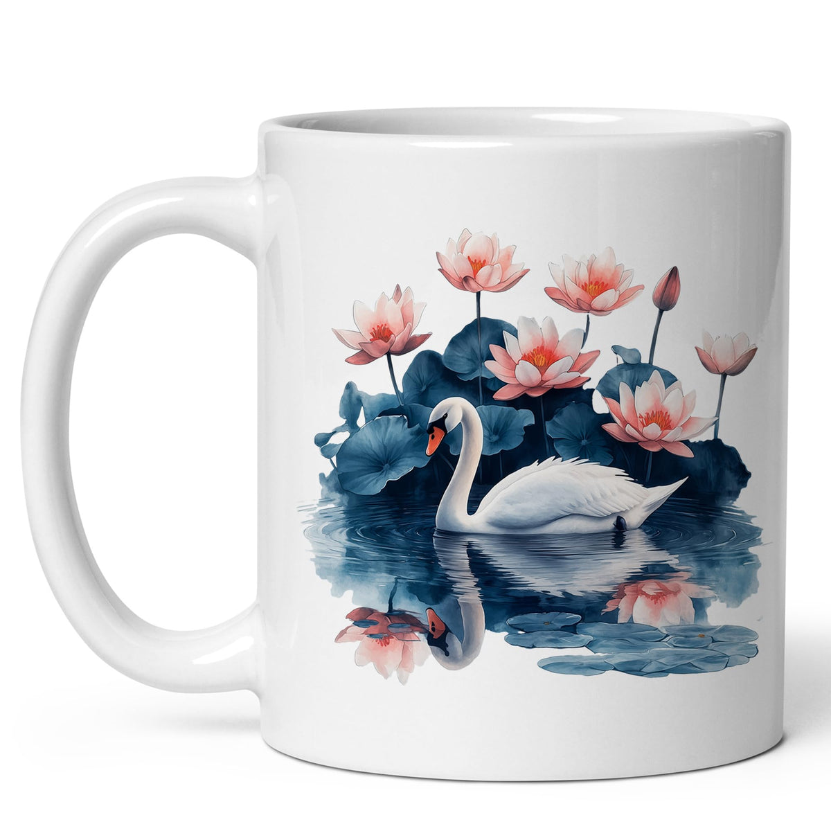 Swan Coffee Mug 11oz — Ceramic Grace Lake Wildlife Gift Mug
