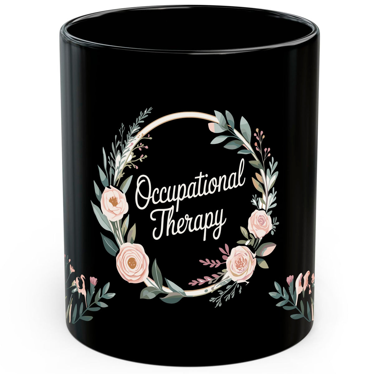 Occupational Therapy Mug 11oz — Black Ceramic OT Therapist Coffee Mug