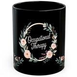 Occupational Therapy Mug 11oz — Black Ceramic OT Therapist Coffee Mug 1