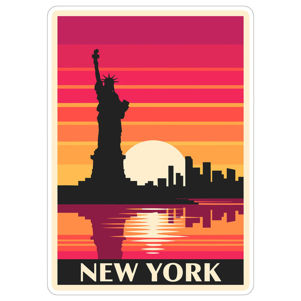 New York State Sticker 4 Inch - Waterproof Vinyl Decal for Laptop Water Bottle Car Tumbler - Durable Aesthetic Long-Lasting Stickers for Adults ID44990