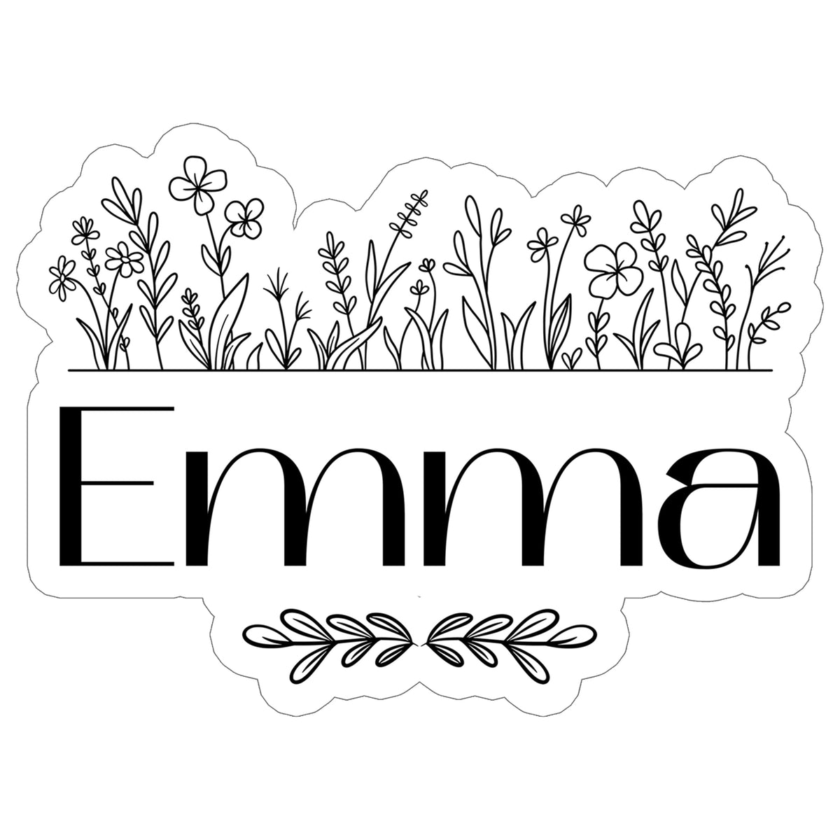 Emma Name Sticker 4 Inch — Personalized Waterproof Vinyl Decal