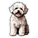 Maltipoo Sticker 4 Inch — Waterproof Vinyl Decal Maltese Poodle Mix Designer 1