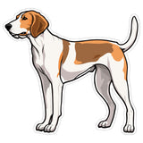 American Foxhound Sticker 4 Inch — Waterproof Vinyl Decal Fox Hunt Scent Hound 1