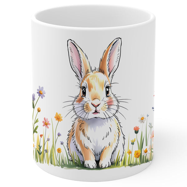 Rabbit Coffee Mug 11oz — Ceramic Cute Bunny Hare Gift Mug