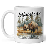 Yellowstone National Park Wyoming Mug 11oz — White Ceramic Old Faithful Mug 1