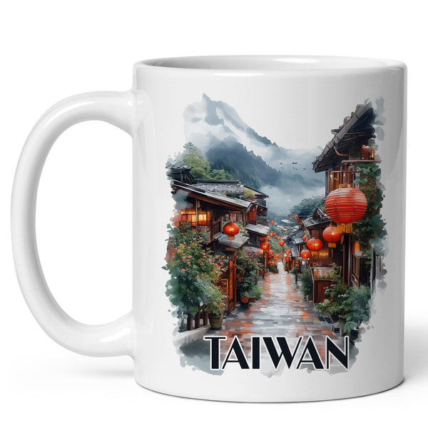 Taiwan Coffee Mug 11oz — White Ceramic Island Nightlife Mug