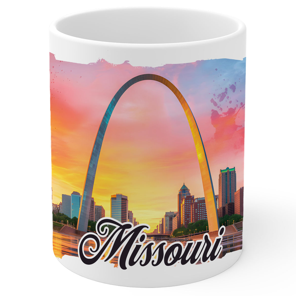 Missouri State Coffee Mug 11oz — White Ceramic Show Me State Mug