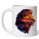 Lion Mug 11oz — White Ceramic Majestic King Lion Coffee Mug 1