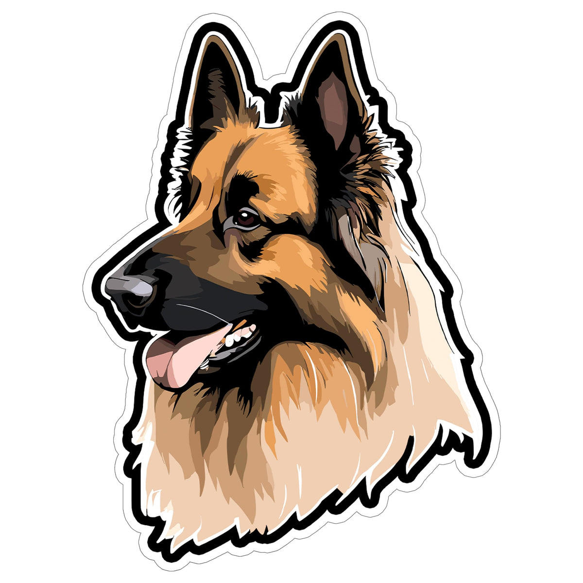 Belgian Tervuren Sticker 4 Inch — Waterproof Vinyl Decal Belgian Shepherd Working