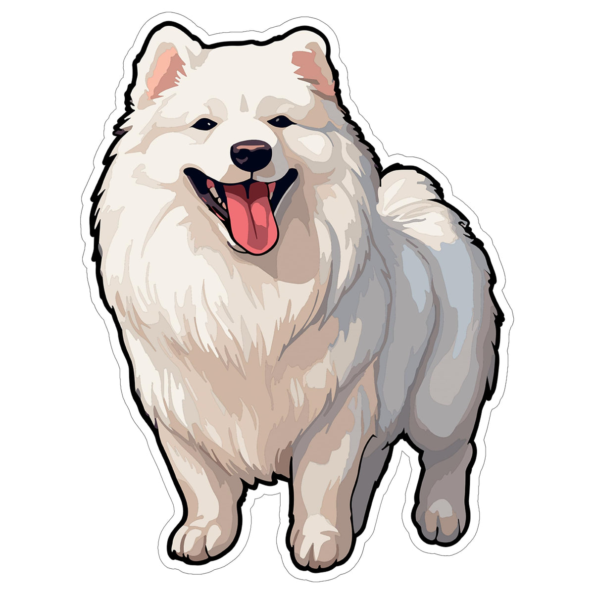 Samoyed Sticker 4 Inch — Waterproof Vinyl Decal Sammie Smiling Snow Dog